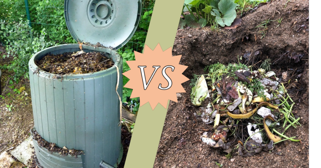 Compost bin vs compost pit